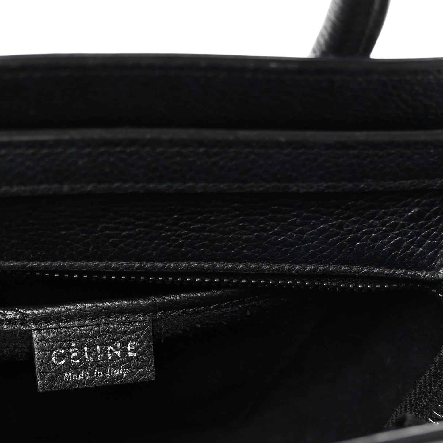 Drummed Calfskin Nano Luggage Black