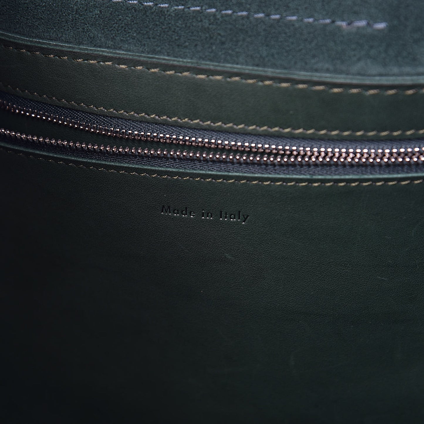 Smooth Calfskin Medium Big Bag Dark Green