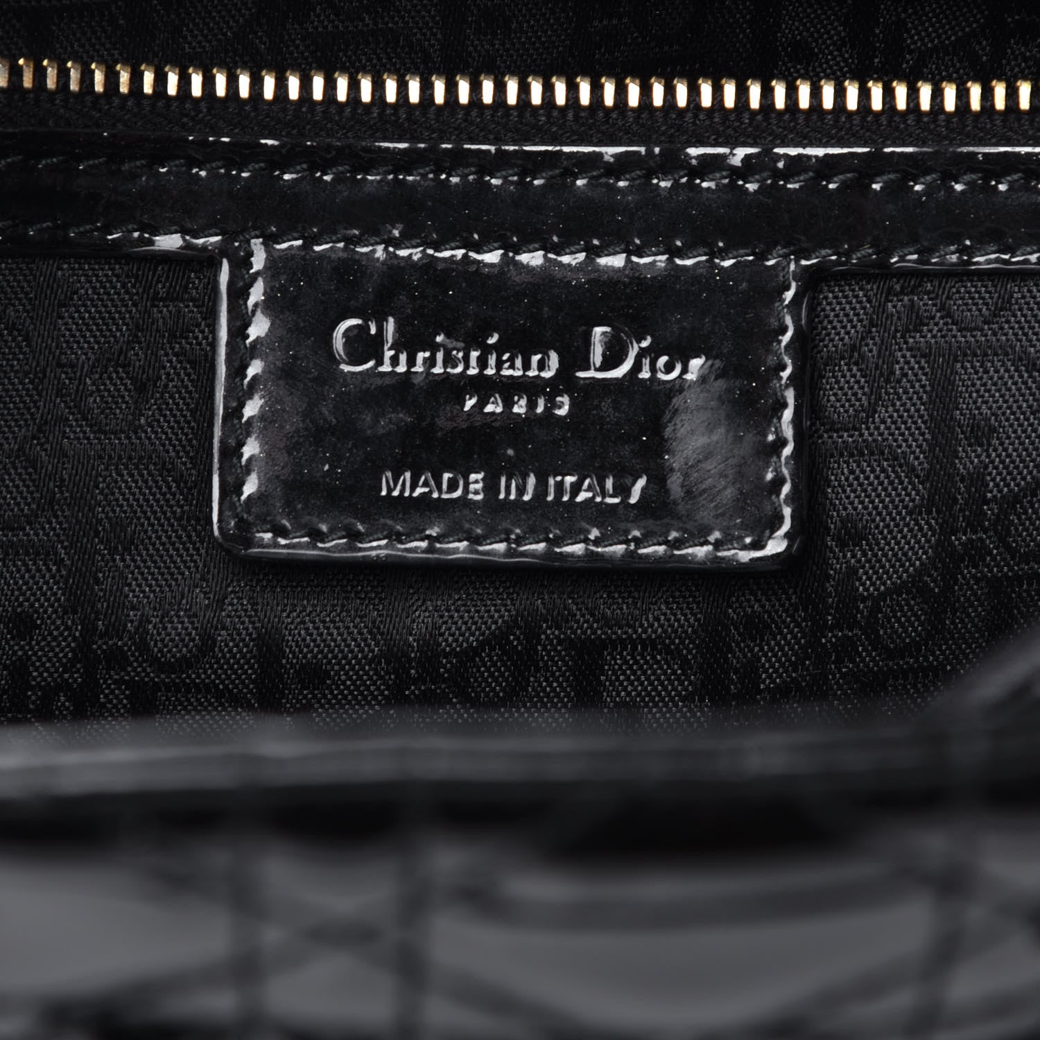 Christian Dior Patent Cannage Large Lady Dior Black 7 of 10