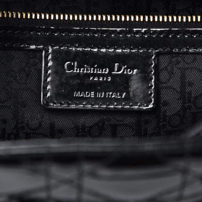 Christian Dior Patent Cannage Large Lady Dior Black 7 of 10