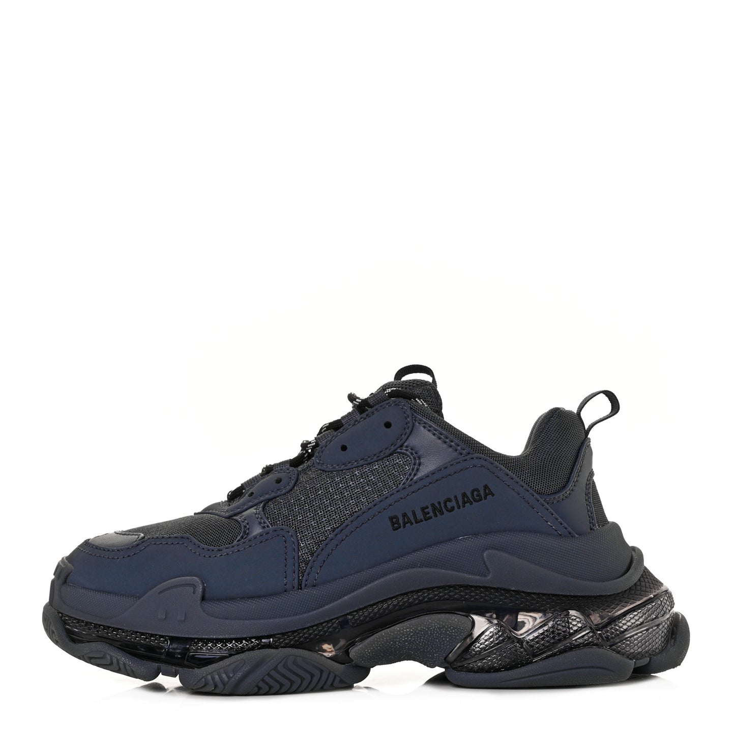 Fabric Mesh Clear Sole Womens Triple S Sneakers 40 Ombre Blue