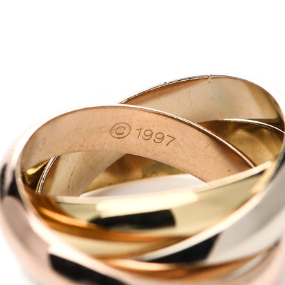 Cartier 18K Pink Yellow White Gold Trinity Ring 53 6.25 5 of 6