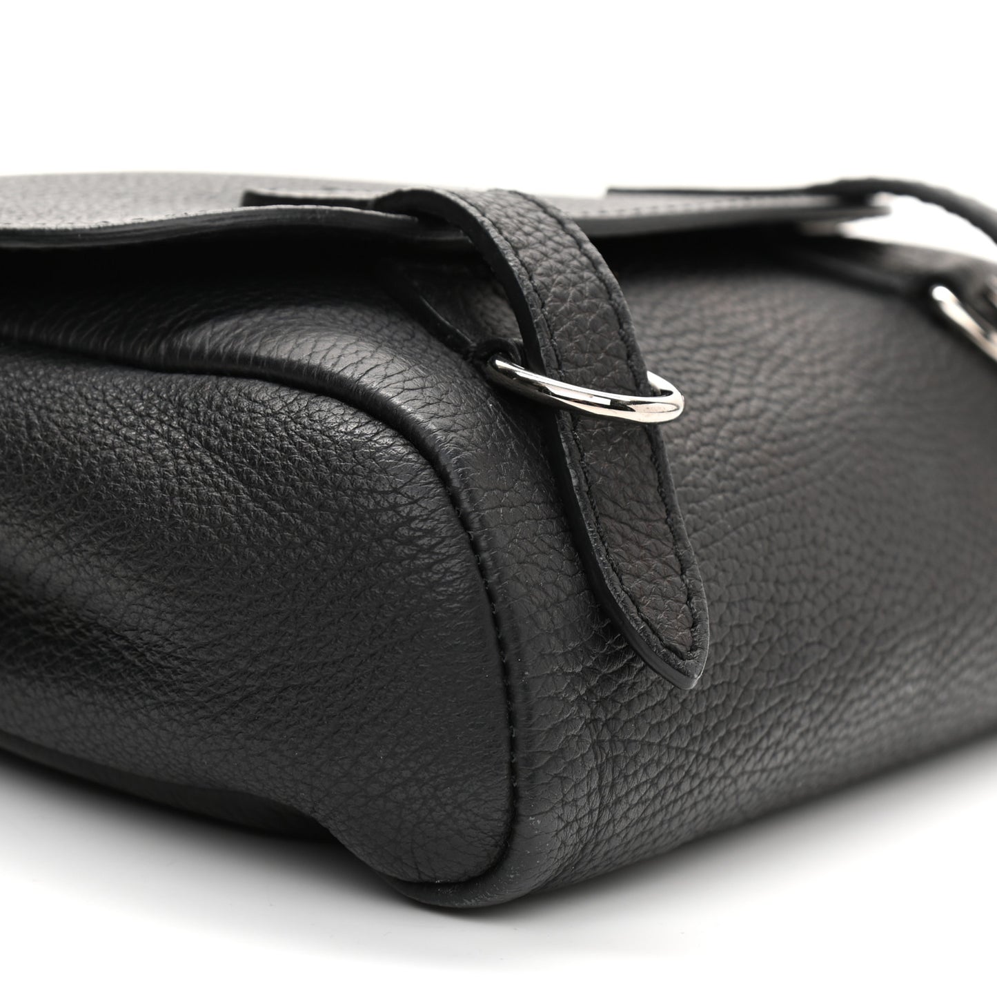 Soft Grain Calfskin Baby Bridle Saddle Bag Black
