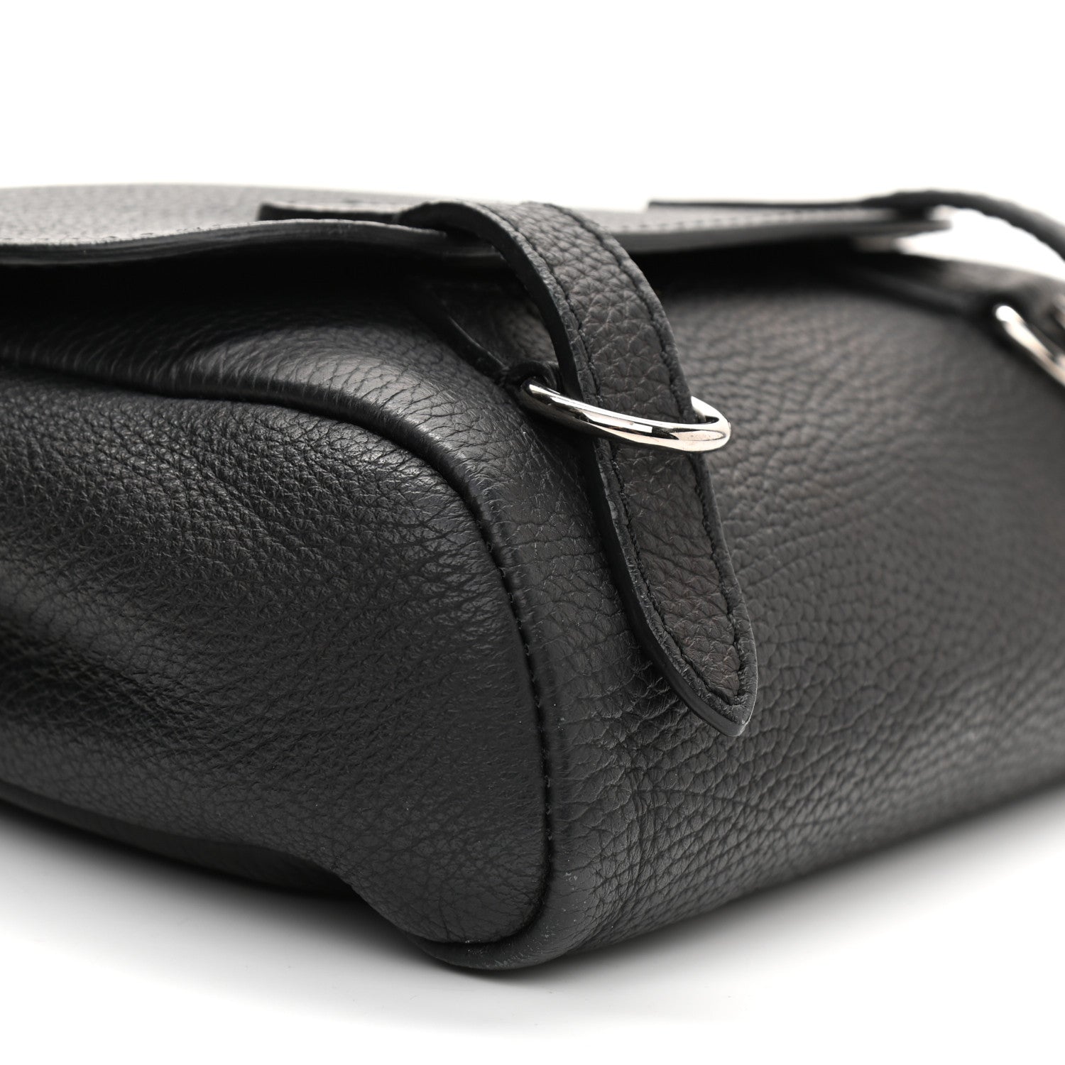 Burberry Soft Grain Calfskin Baby Bridle Saddle Bag Black 9 of 12