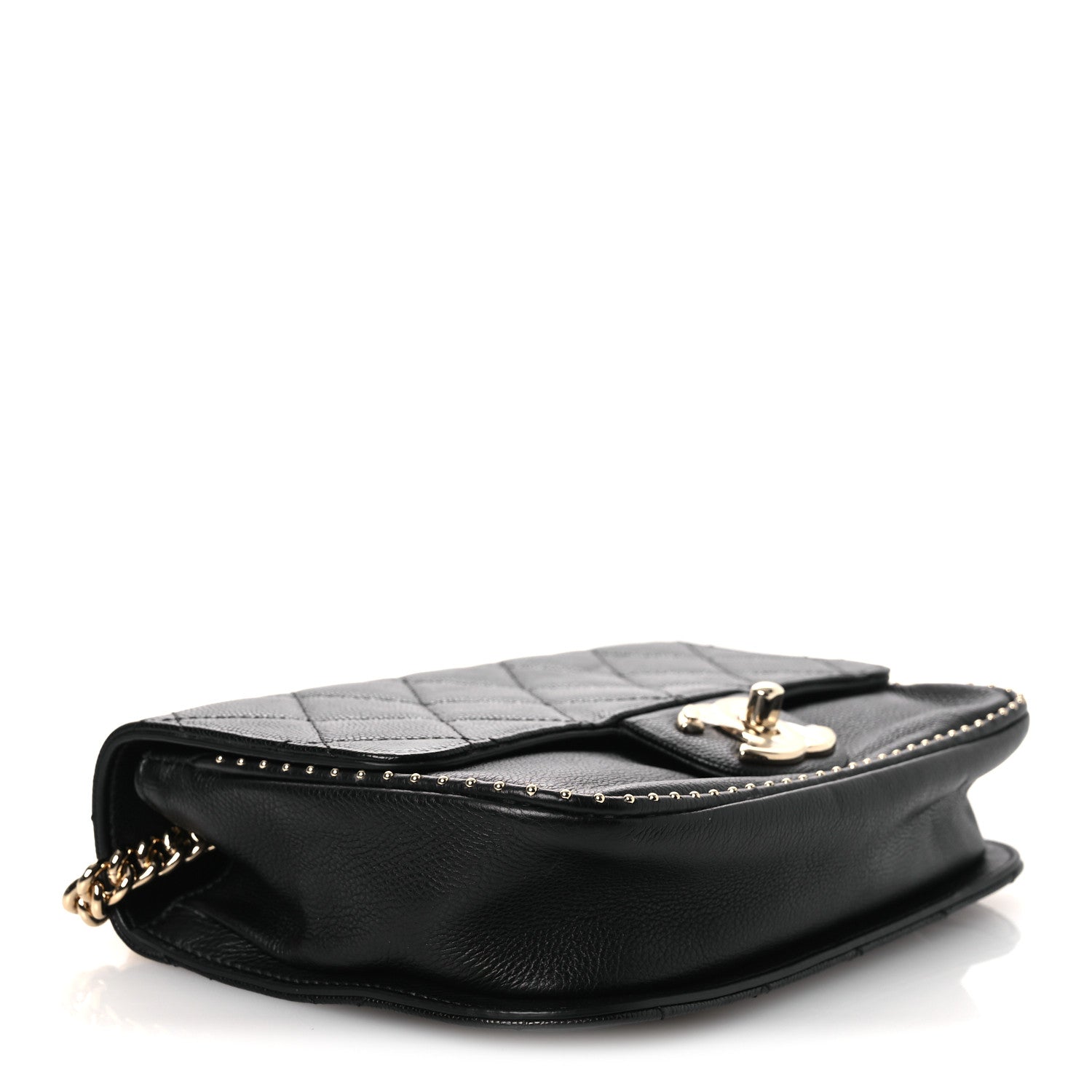 Chanel Caviar Quilted Small Studded Flap Black 4 of 11
