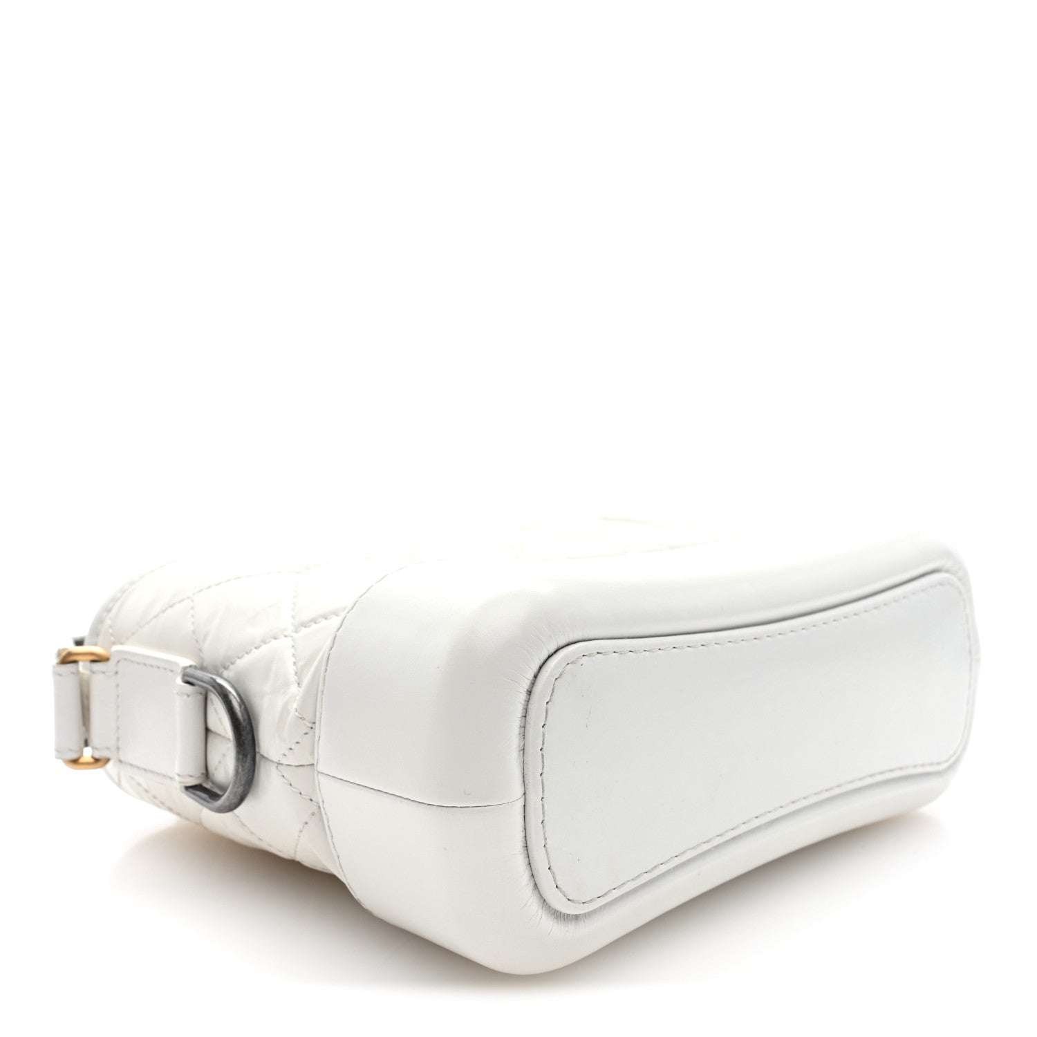 Chanel Aged Calfskin Quilted Small Gabrielle Hobo White 4 of 10