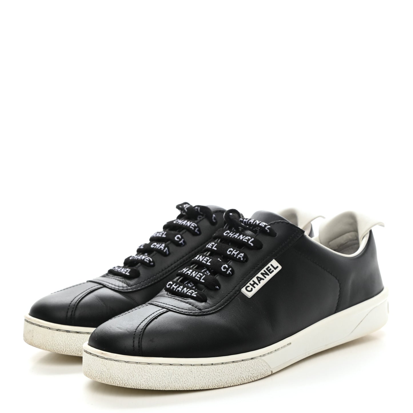 Calfskin CC Womens Sneakers 36 Black