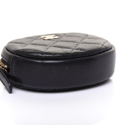 Chanel Caviar Quilted Zip Around Classic Coin Purse Black 11 of 12