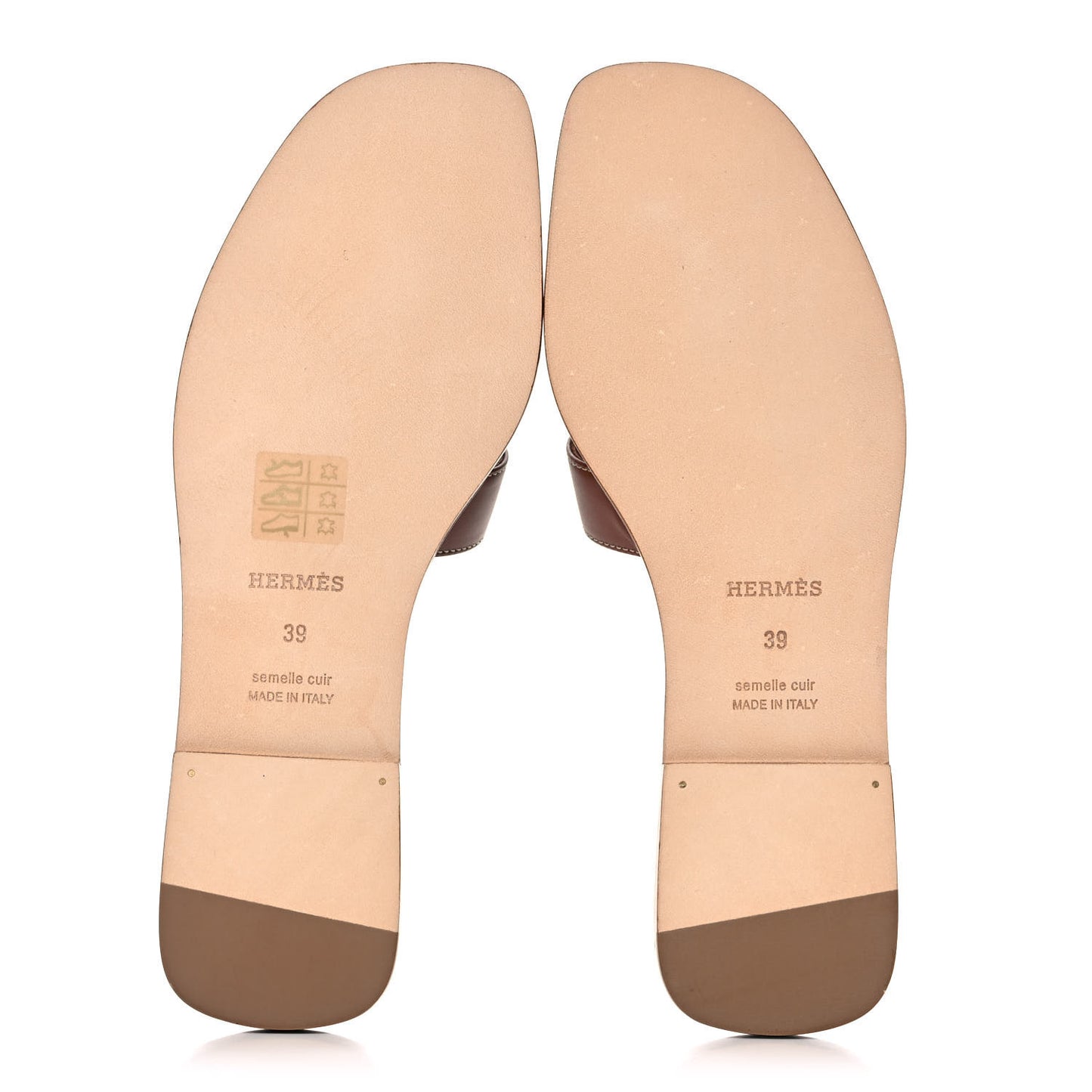 Box Calfskin Oran Sandals 39 Gold