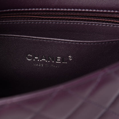 Chanel Lambskin Quilted Mini Rectangular Flap Dark Purple 6 of 10