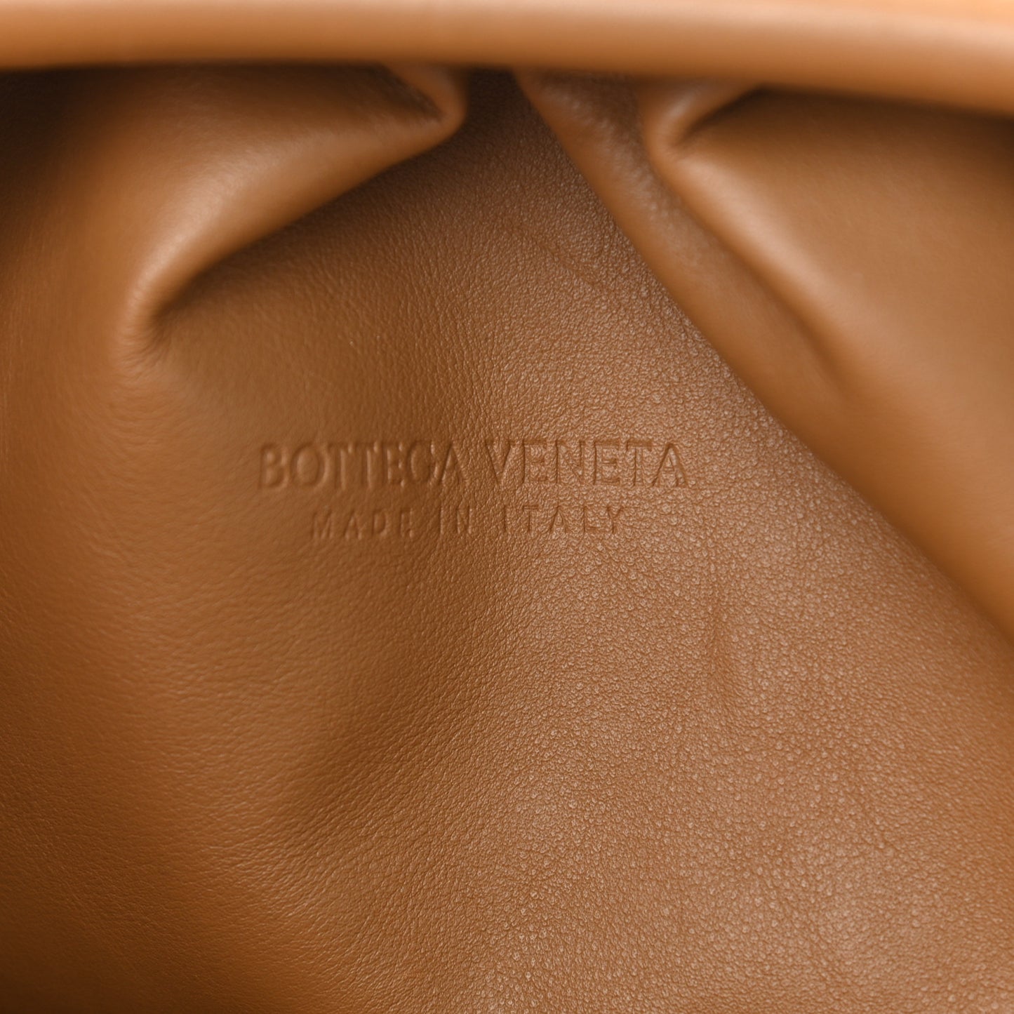 Smooth Butter Calf The Pouch Oversized Clutch Cammello