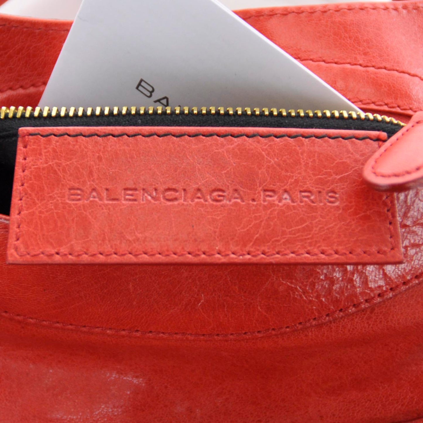 Agneau Giant 21 Gold Hardware CIty Vermillion