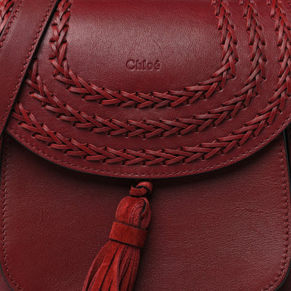 Chloe Calfskin Braided Small Hudson Shoulder Bag Sienna Red 8 of 10