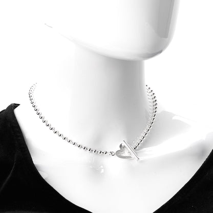 Gucci Sterling Silver Heart Toggle Necklace 2 of 4