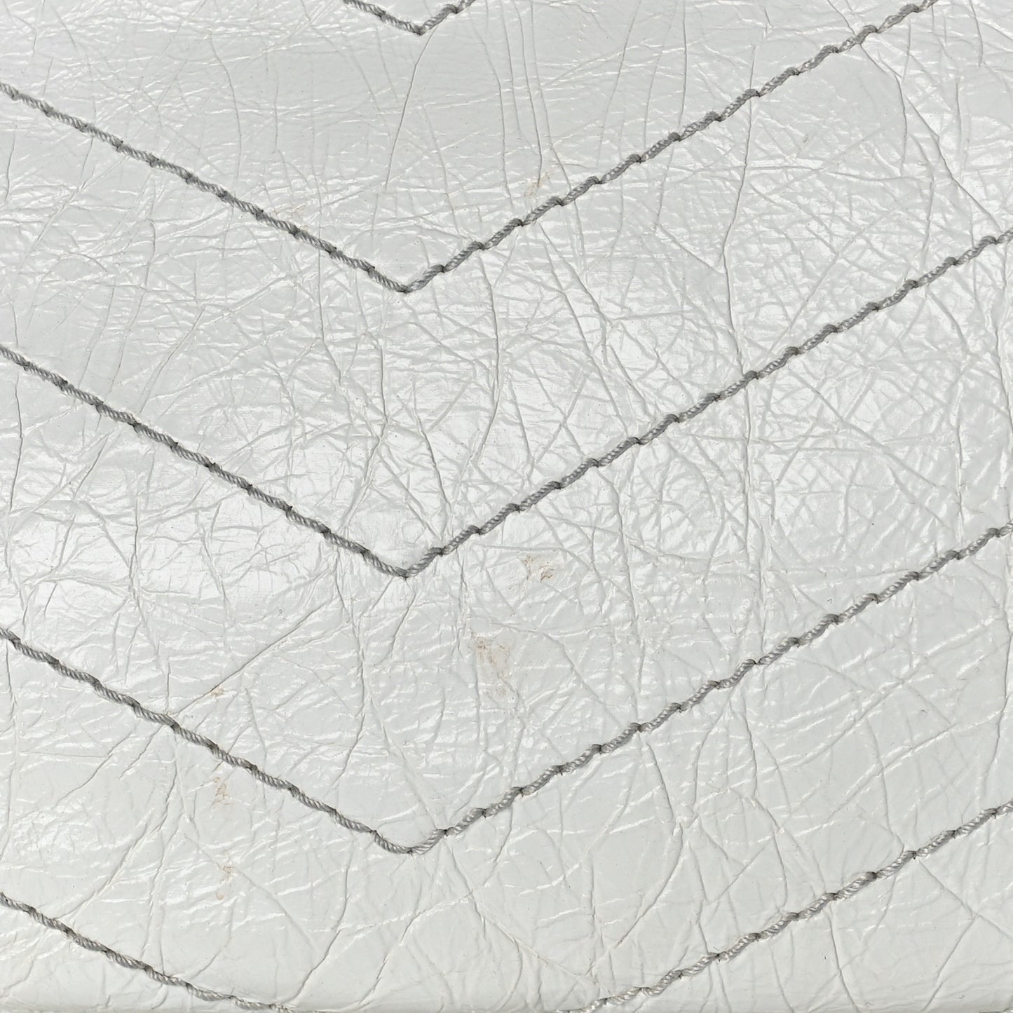 Crinkled Calfskin Matelasse Monogram Medium Niki Chain Satchel Dirty White