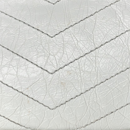Saint Laurent Crinkled Calfskin Matelasse Monogram Medium Niki Chain Satchel Dirty White 13 of 15