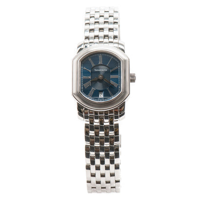 Tiffany Stainless Steel 24mm Mark Coupe Resonator Quartz Watch Blue 1 of 9