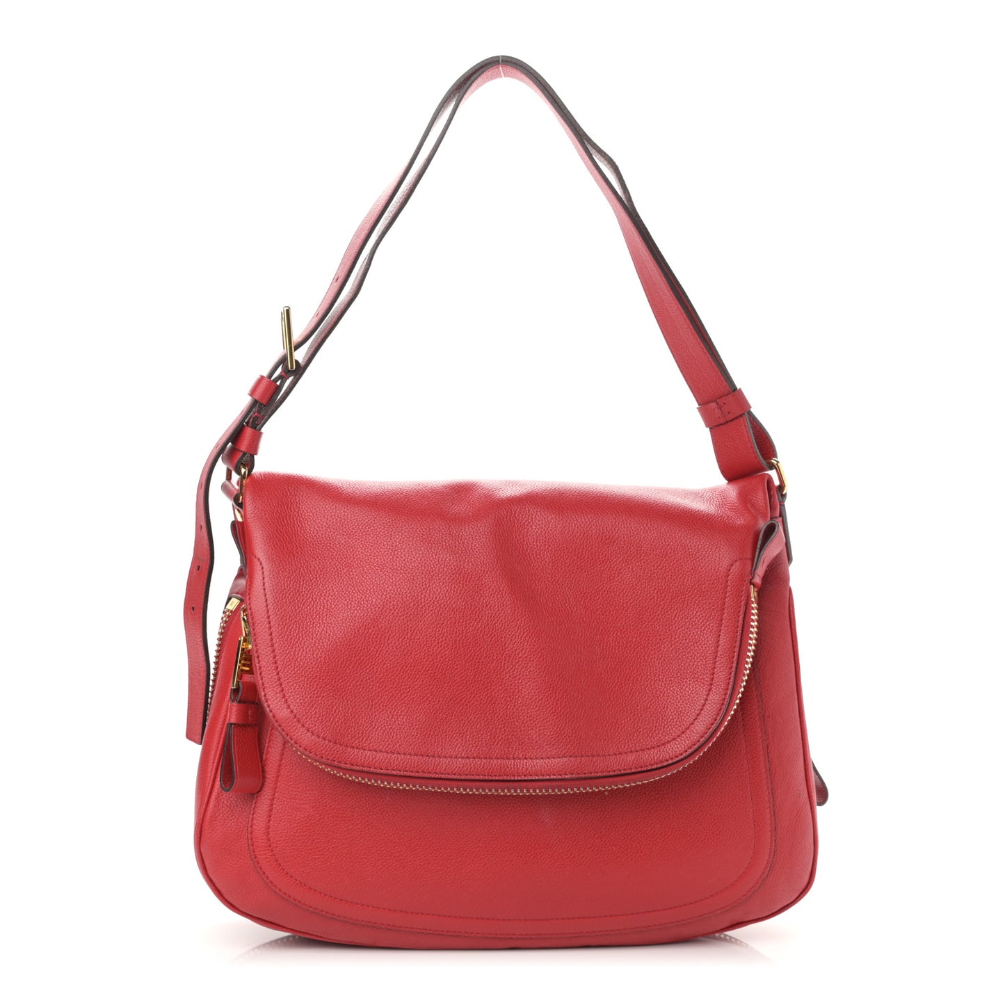 Pebbled Calfskin Large Jennifer Red