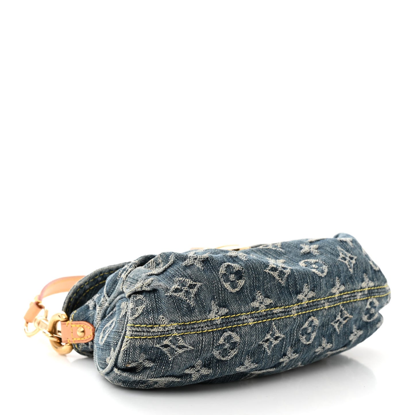 Monogram Denim Mini Pleaty Blue