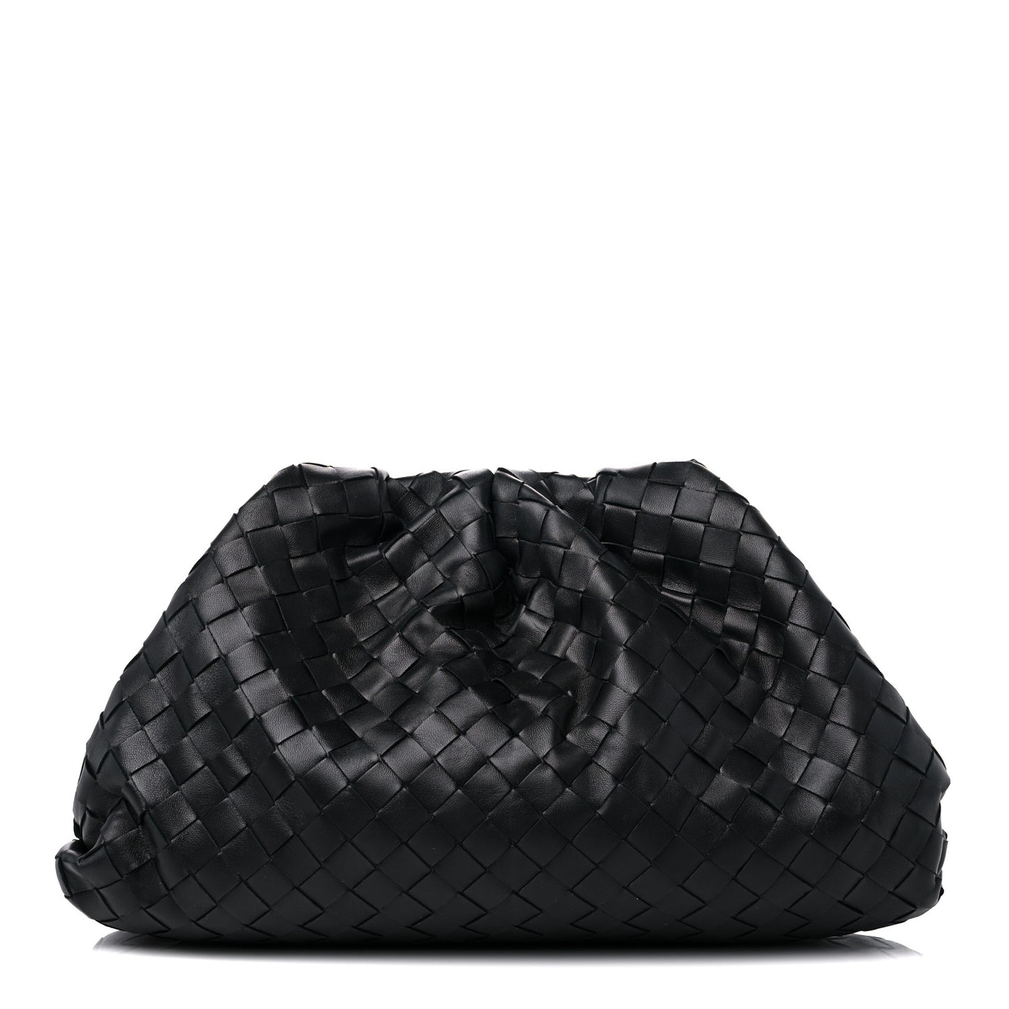 Nappa Maxi Intreccio The Pouch Oversized Clutch Black