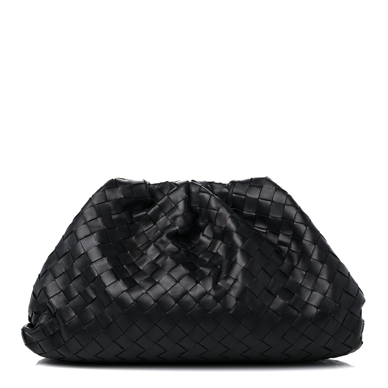 Bottega Veneta Nappa Maxi Intreccio The Pouch Oversized Clutch Black 1 of 10