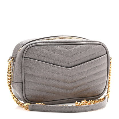 Saint Laurent Grain De Poudre Matelasse Monogram Mini Lou Camera Bag Fog 3 of 10