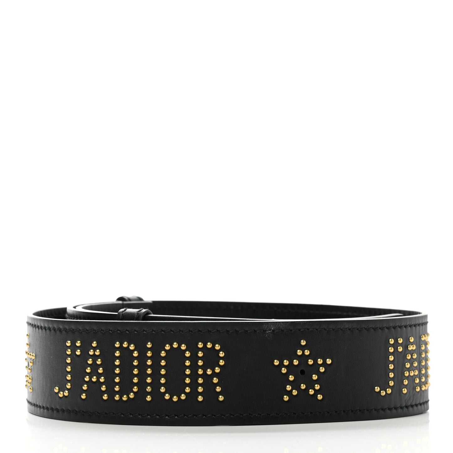 Calfskin Studded J’Adior Shoulder Strap Black