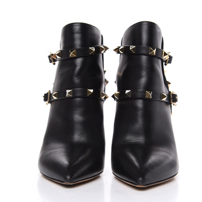 Valentino Garavani Calfskin Rockstud Double Buckle 100mm Ankle Boots 36 Black 2 of 15
