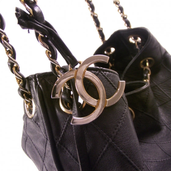 Chanel Vintage Double Stitched Chain Drawstring Hobo 11 of 12