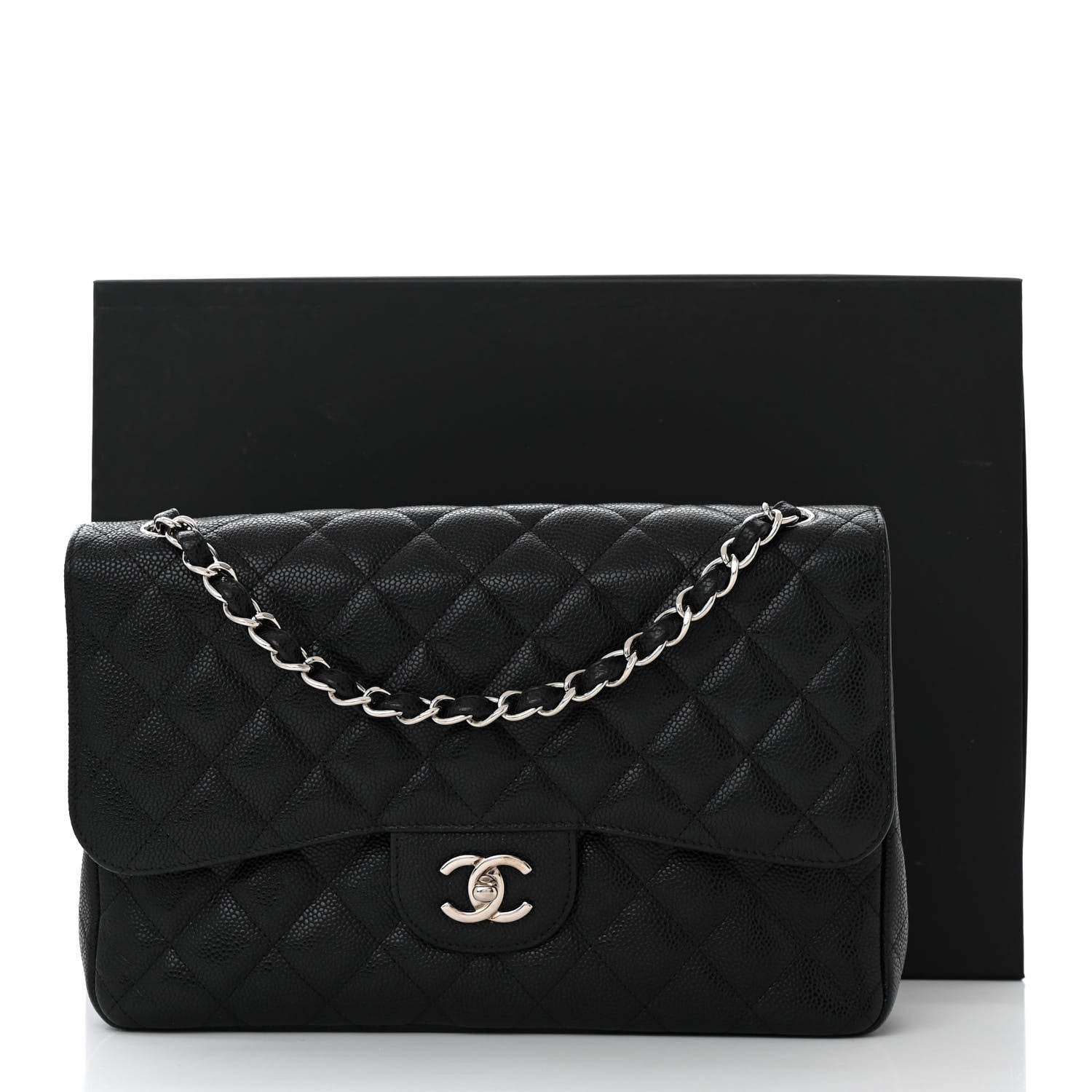 Chanel Caviar Quilted Jumbo Double Flap Black 11 of 11