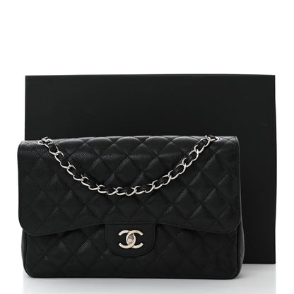 Chanel Caviar Quilted Jumbo Double Flap Black 11 of 11