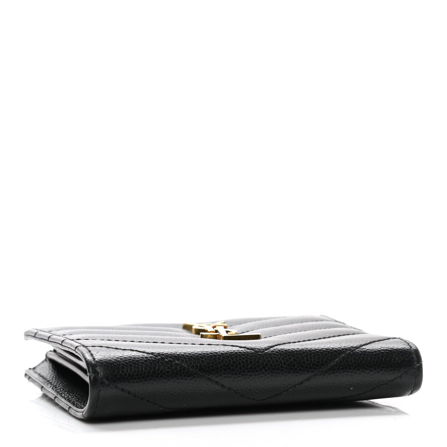 Grain De Poudre Matelasse Chevron Monogram Zipped Card Case Black