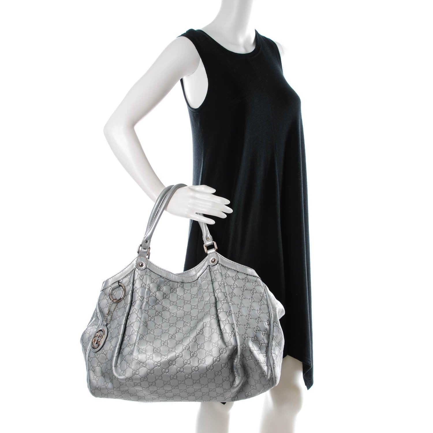 Gucci Guccissima Large Sukey Tote Silver 2 of 7