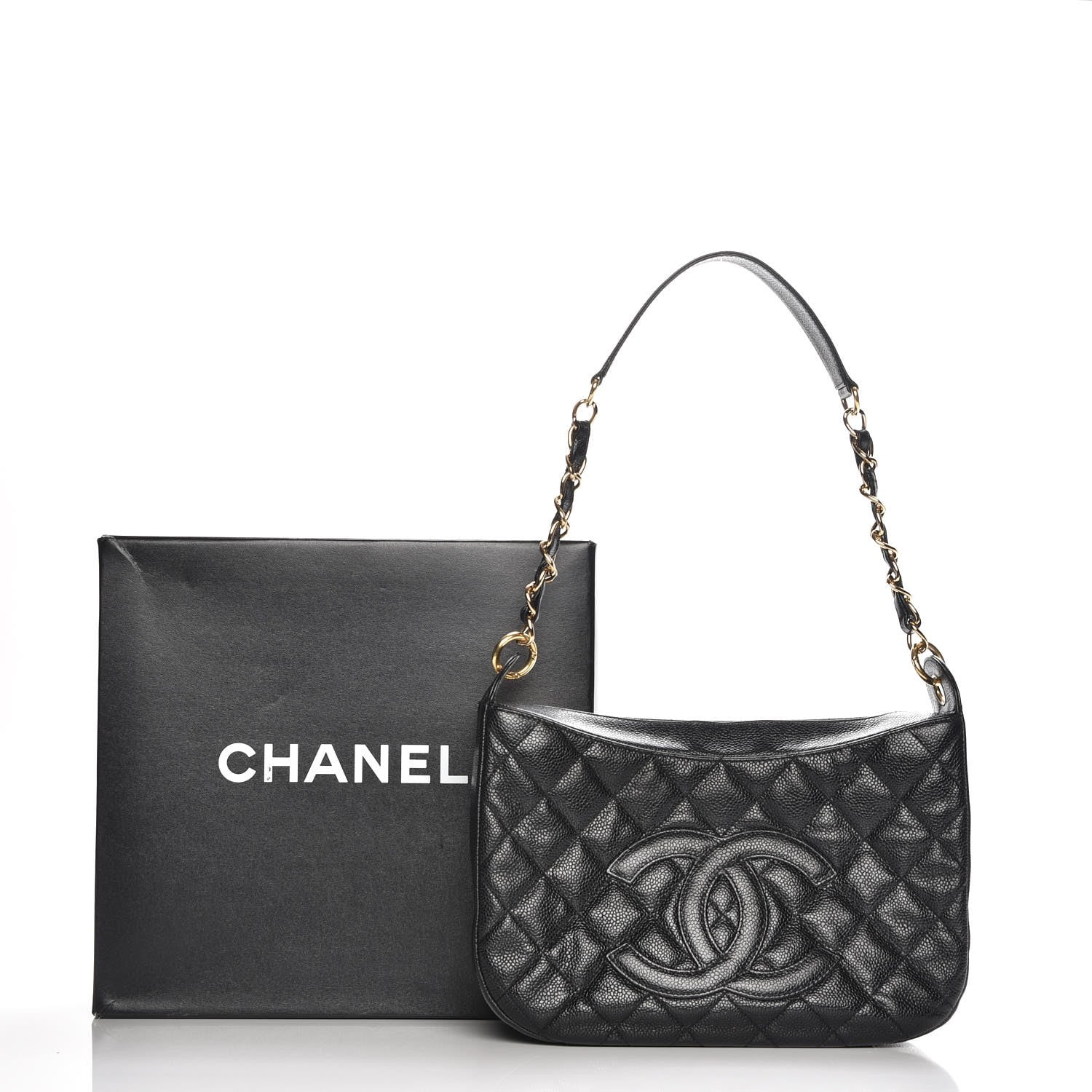 Chanel Caviar Quilted Hobo Black 8 of 8