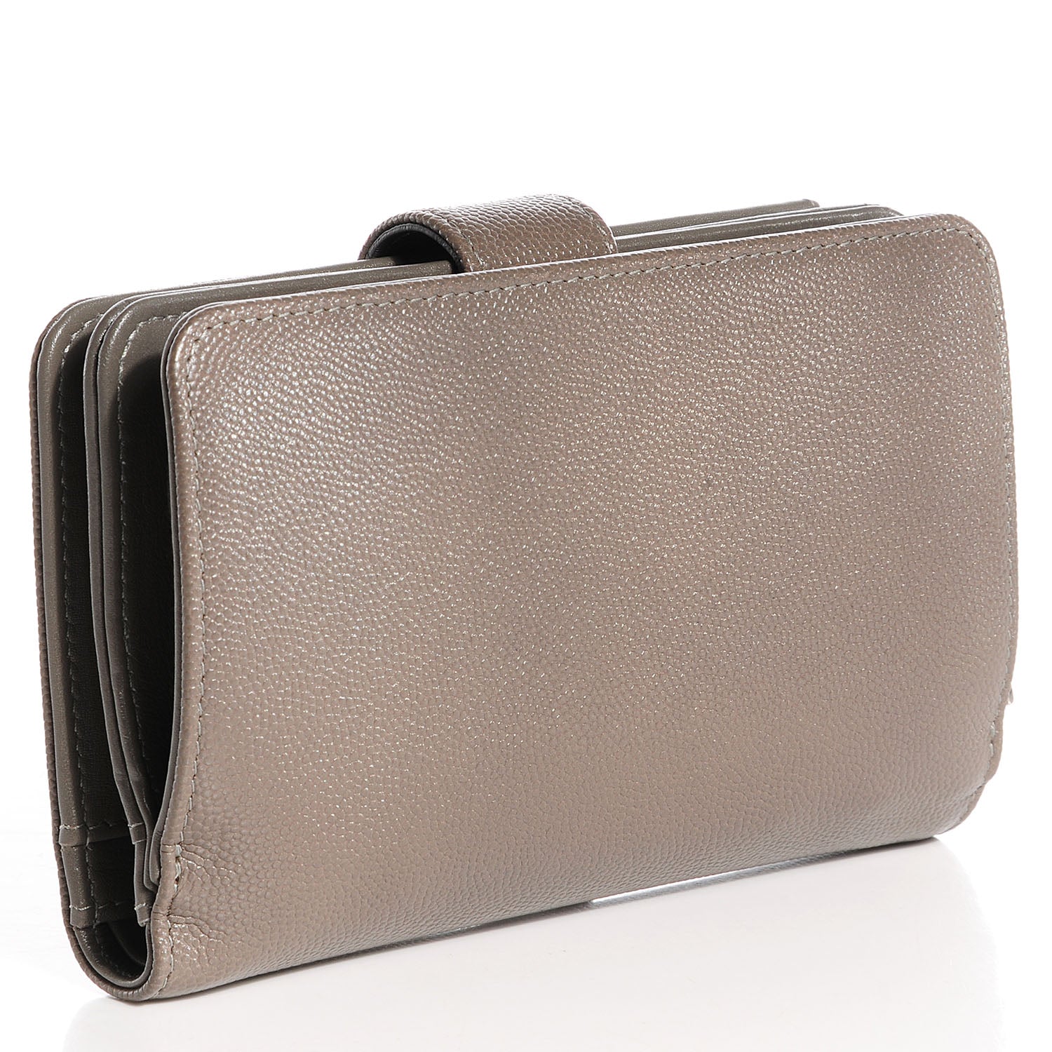 Chanel Caviar Sevruga L-Zip Pocket Wallet Grey 3 of 8