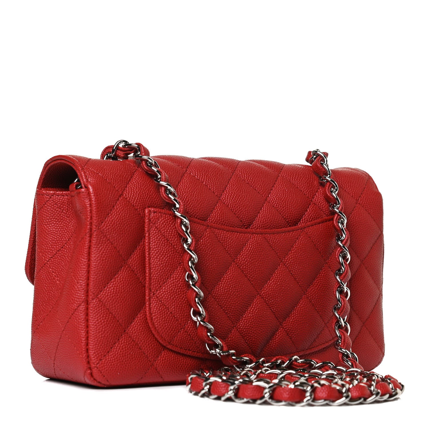 Chanel Caviar Quilted Mini Rectangular Flap Red 3 of 12