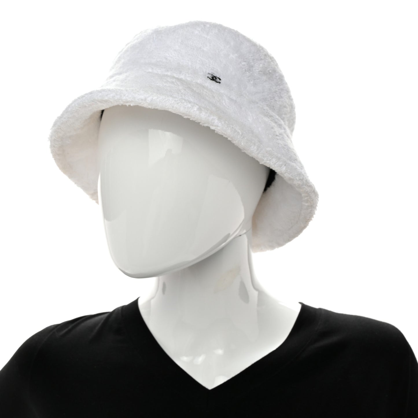 Terry Cloth CC Bucket Hat L White