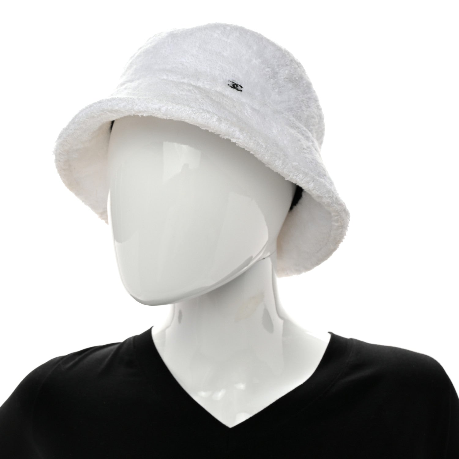 Chanel Terry Cloth CC Bucket Hat L White 2 of 12