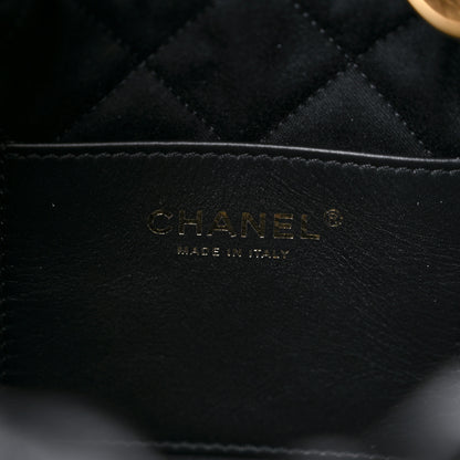 Chanel Shiny Calfskin Quilted Mini Chanel 22 Black 6 of 9
