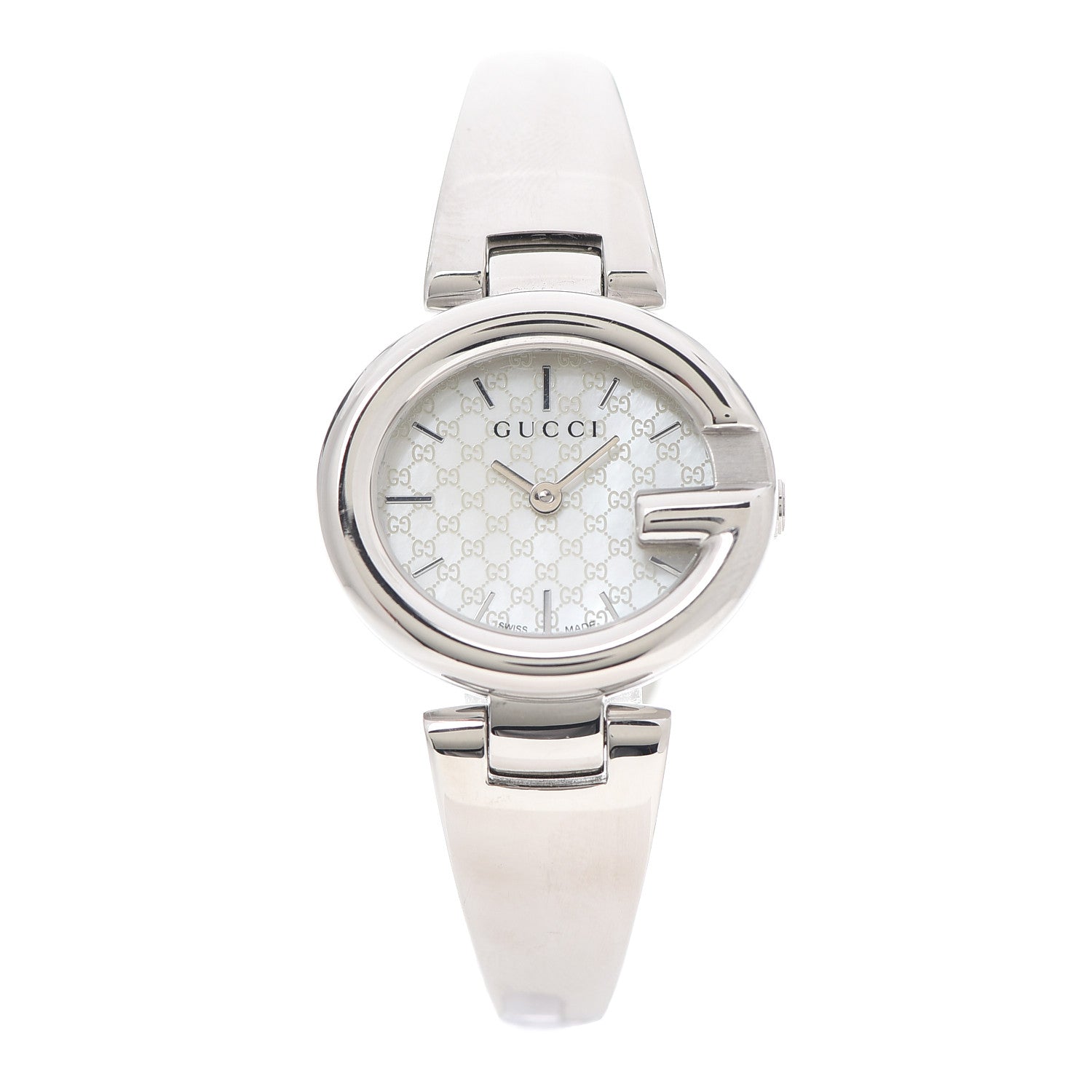 Gucci Stainless Steel Mother of Pearl 27mm Guccissima Quartz Watch 1 of 5