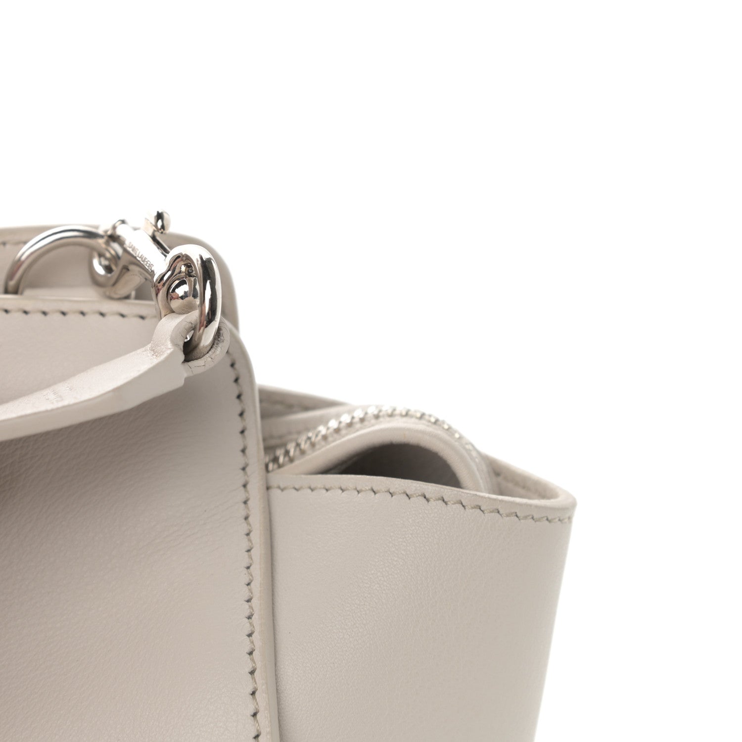 Saint Laurent Smooth Calfskin Heart Embroidered Baby Monogram Downtown Cabas New Milk 20 of 20