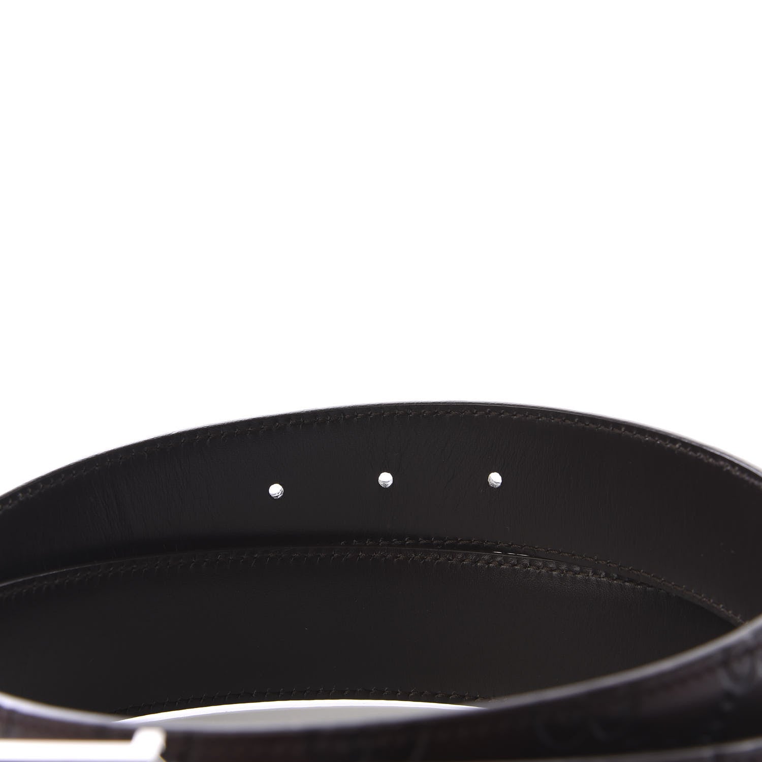 Gucci Guccissima Signature Belt 85 34 Dark Brown 3 of 5