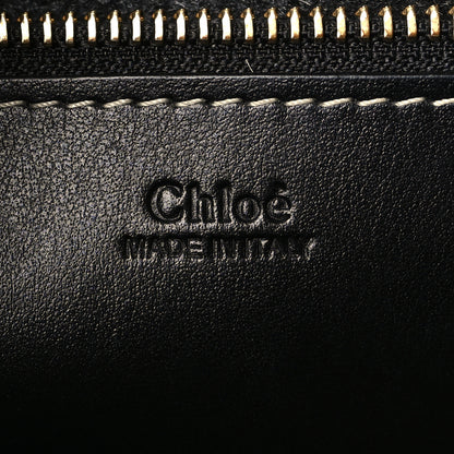 Chloe Felt Calfskin Small Woody Ribbon Tote With Strap Cashmere Grey 7 of 11