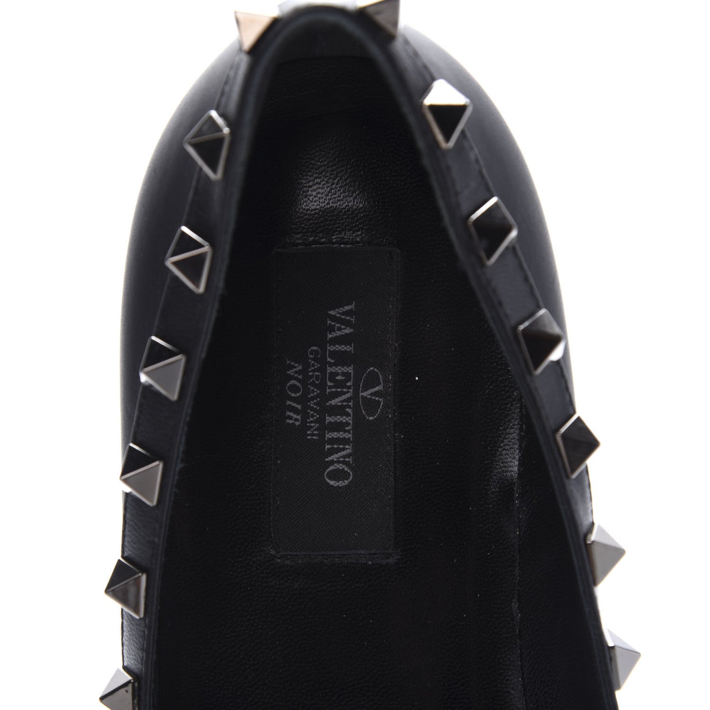 Nappa Rockstud Ballerina Flats 38 Black