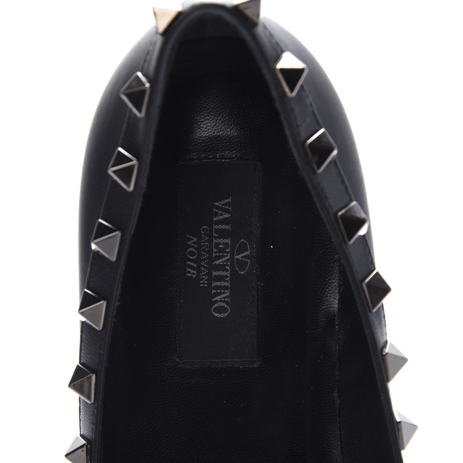 Valentino Garavani Nappa Rockstud Ballerina Flats 38 Black 6 of 9