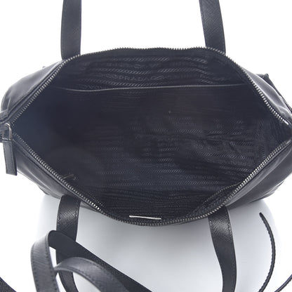 Prada Nylon Tessuto Saffiano Robot Tote Bag Black Petal 5 of 11