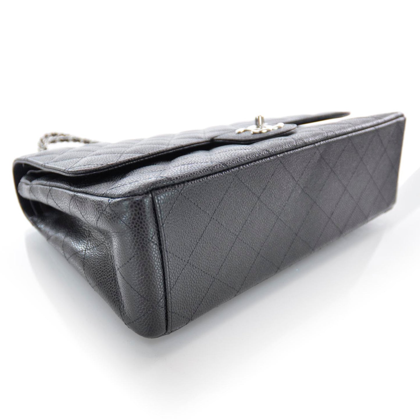 Caviar Quilted Maxi Double Flap Black
