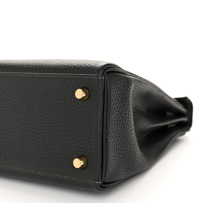 Hermes Togo Horseshoe Kelly Retourne 25 Black 10 of 11
