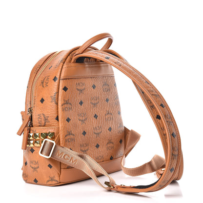 MCM Visetos Side Stud Mini Stark Backpack Cognac 3 of 10