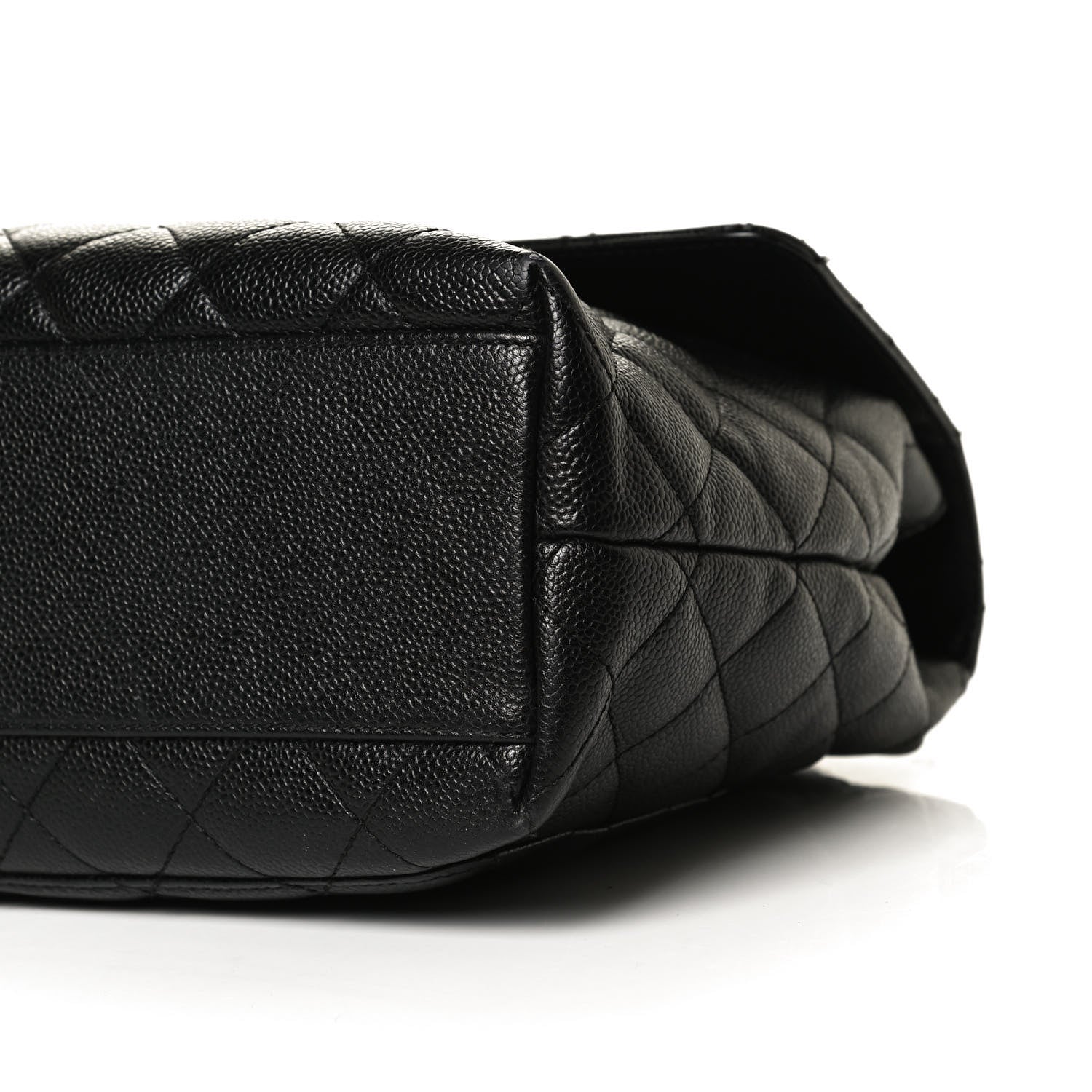 Chanel Caviar Quilted Jumbo Kelly Flap Black 10 of 11